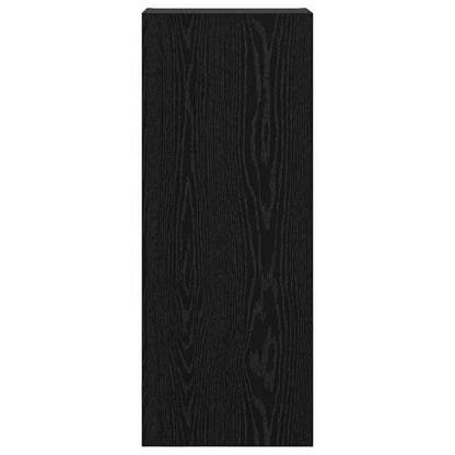 TV Wandkast Zwart Eiken 40,5 x 30 x 102 cm Bewerkt hout