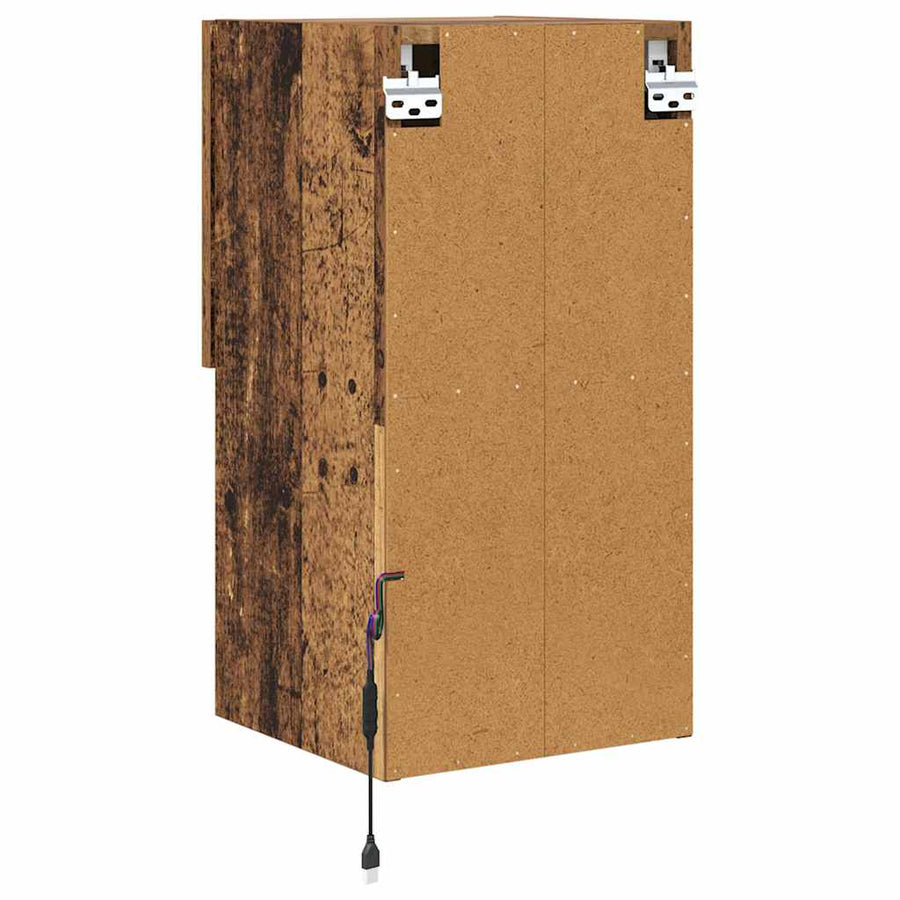 Wandgemonteerde TV Kast Oud Hout 30,5 x 30 x 60 cm Bewerkt hout
