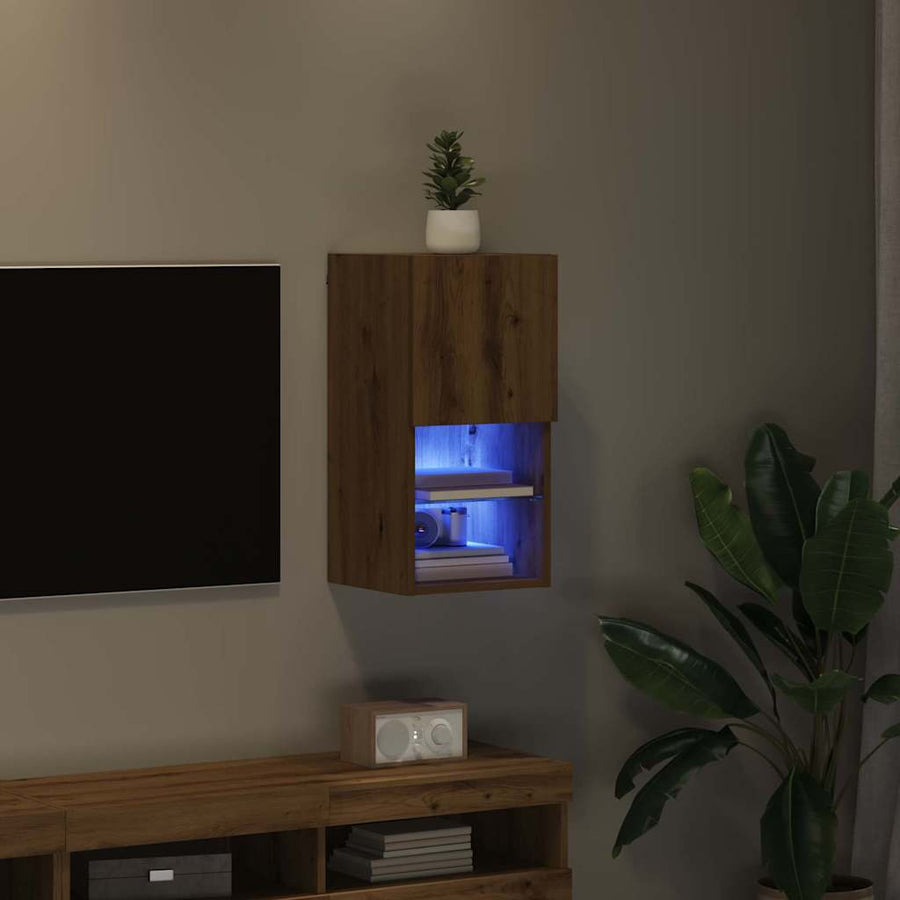 Wandgemonteerde TV Kast Artisan Eiken 30,5 x 30 x 60 cm
