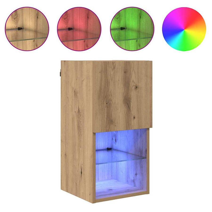 Wandgemonteerde TV Kast Artisan Eiken 30,5 x 30 x 60 cm