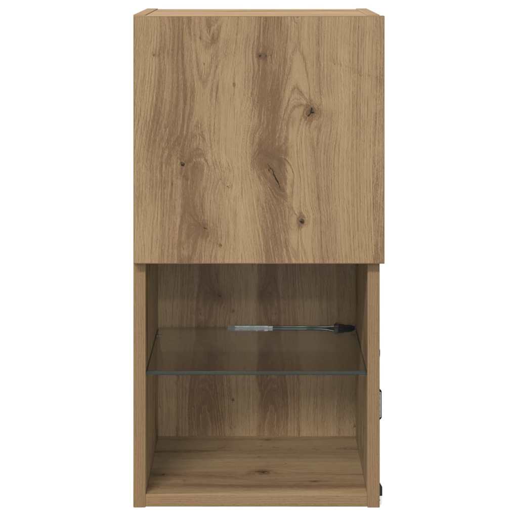 Wandgemonteerde TV-kasten 2 pcs Artisan Eiken 30,5 x 30 x 60 cm