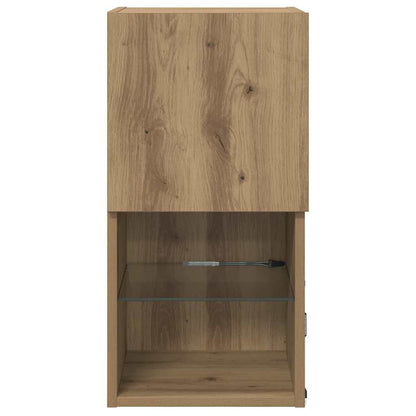 Wandgemonteerde TV-kasten 2 pcs Artisan Eiken 30,5 x 30 x 60 cm