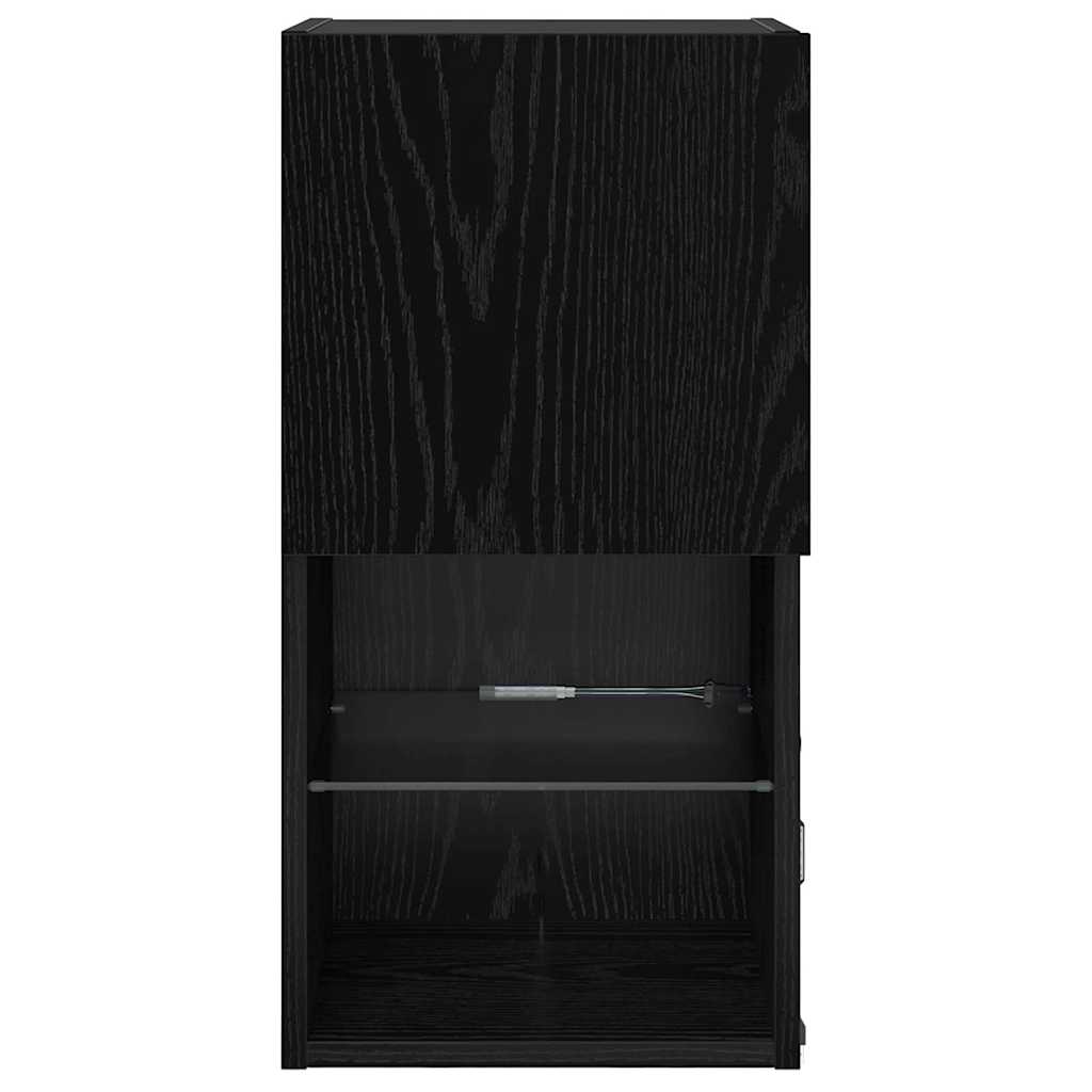 Wandgemonteerde TV Kast Zwart Eiken 30,5 x 30 x 60 cm