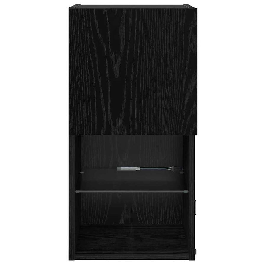 Wandgemonteerde TV Kast Zwart Eiken 30,5 x 30 x 60 cm