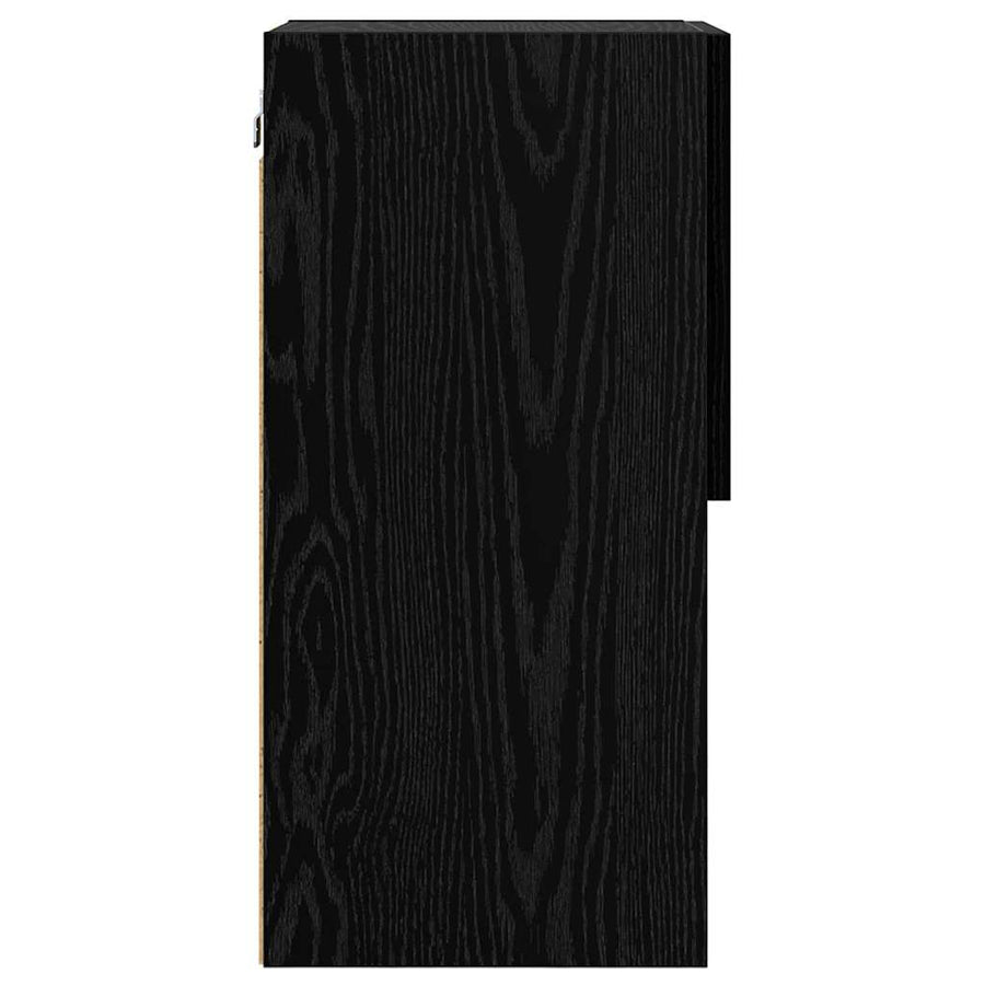 Wandgemonteerde TV Kast Zwart Eiken 30,5 x 30 x 60 cm