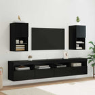 Wall-Mounted TV Cabinets 2 pcs Black Oak 30.5 x 30 x 60 cm