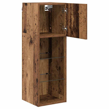 Wandgemonteerde TV-kasten 2 pcs Oud Hout 30,5 x 30 x 90 cm
