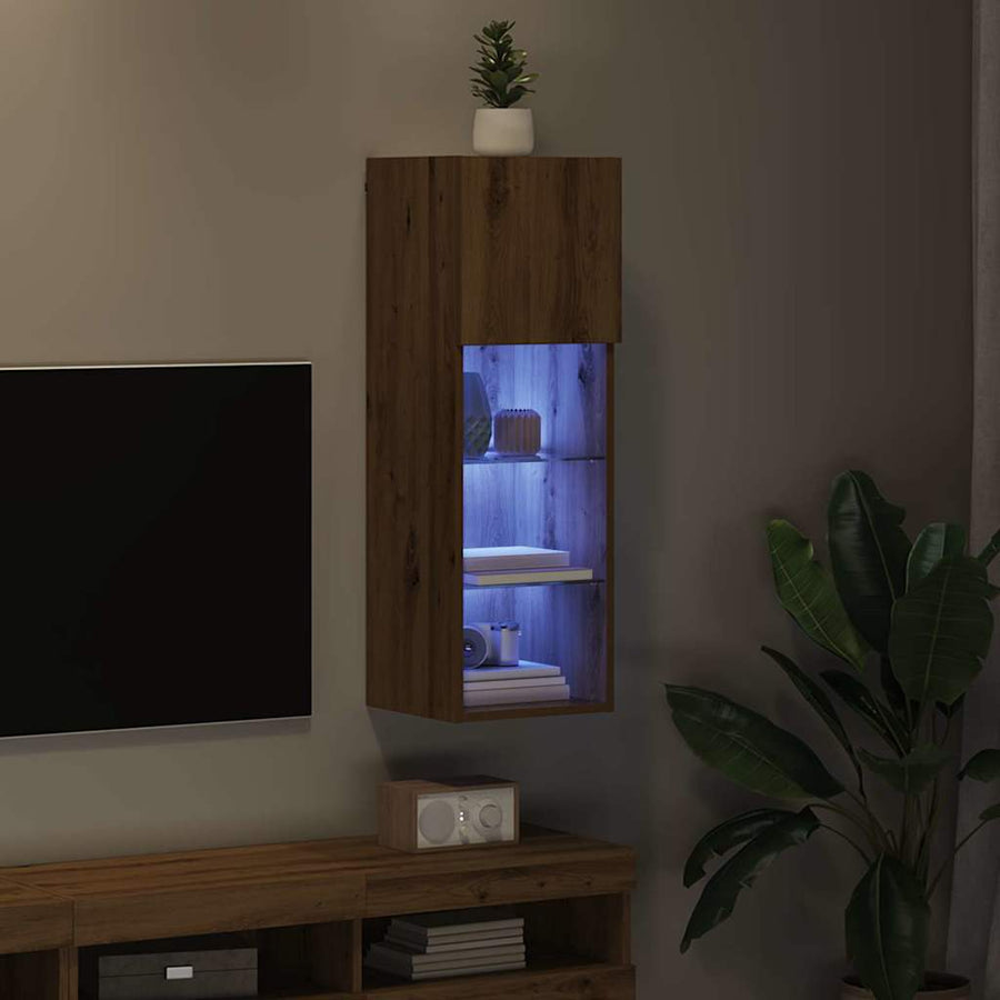 Wandgemonteerde TV Kast Artisan Eiken 30,5 x 30 x 90 cm