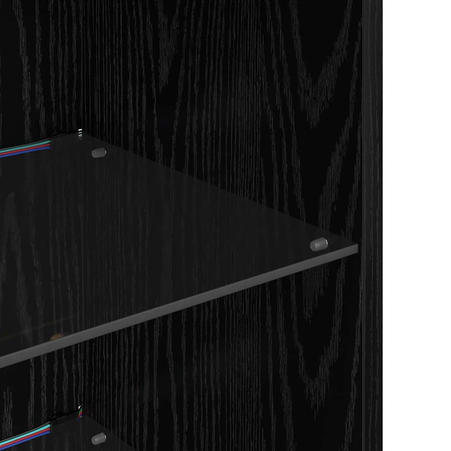 Wandgemonteerde TV-kasten 2 pcs Zwart Eiken 30,5 x 30 x 90 cm