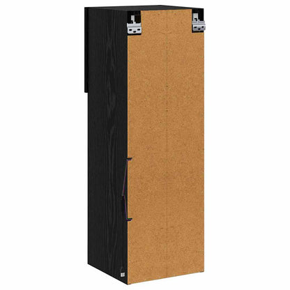 Wandgemonteerde TV-kasten 2 pcs Zwart Eiken 30,5 x 30 x 90 cm