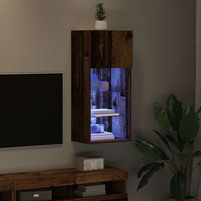 Wandgemonteerde TV Kast Oud Hout 40,5 x 30 x 90 cm Bewerkt hout