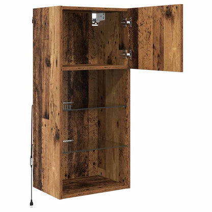 Wandgemonteerde TV Kast Oud Hout 40,5 x 30 x 90 cm Bewerkt hout