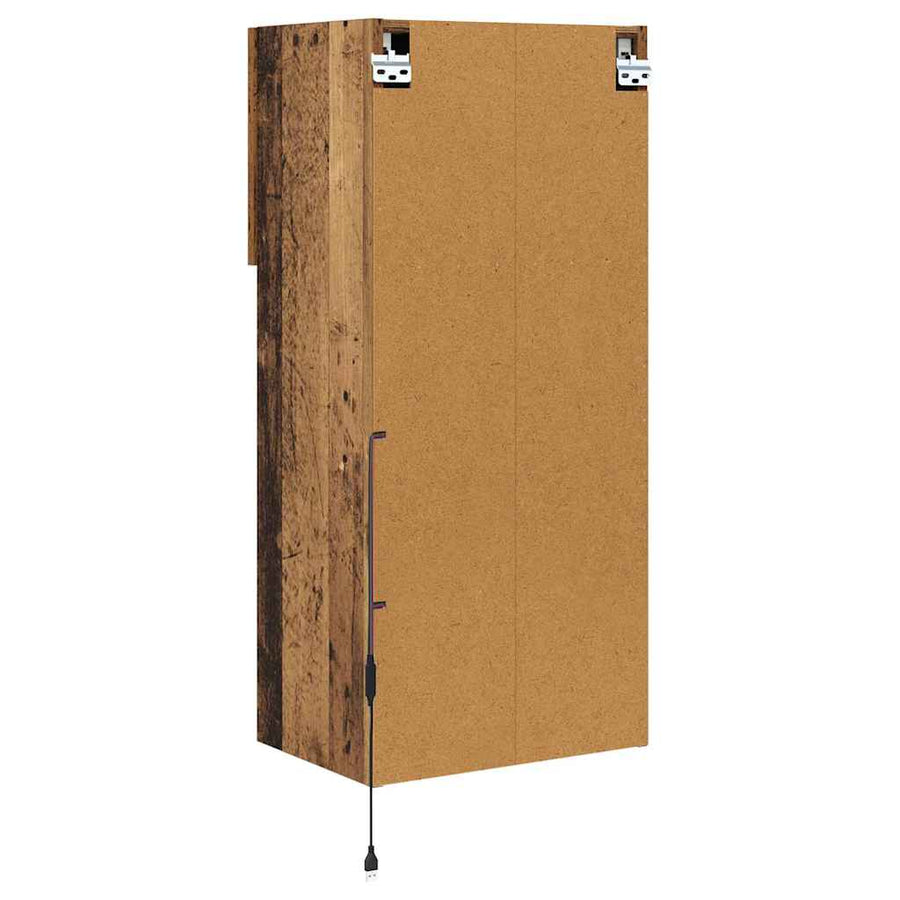 Wandgemonteerde TV Kast Oud Hout 40,5 x 30 x 90 cm Bewerkt hout