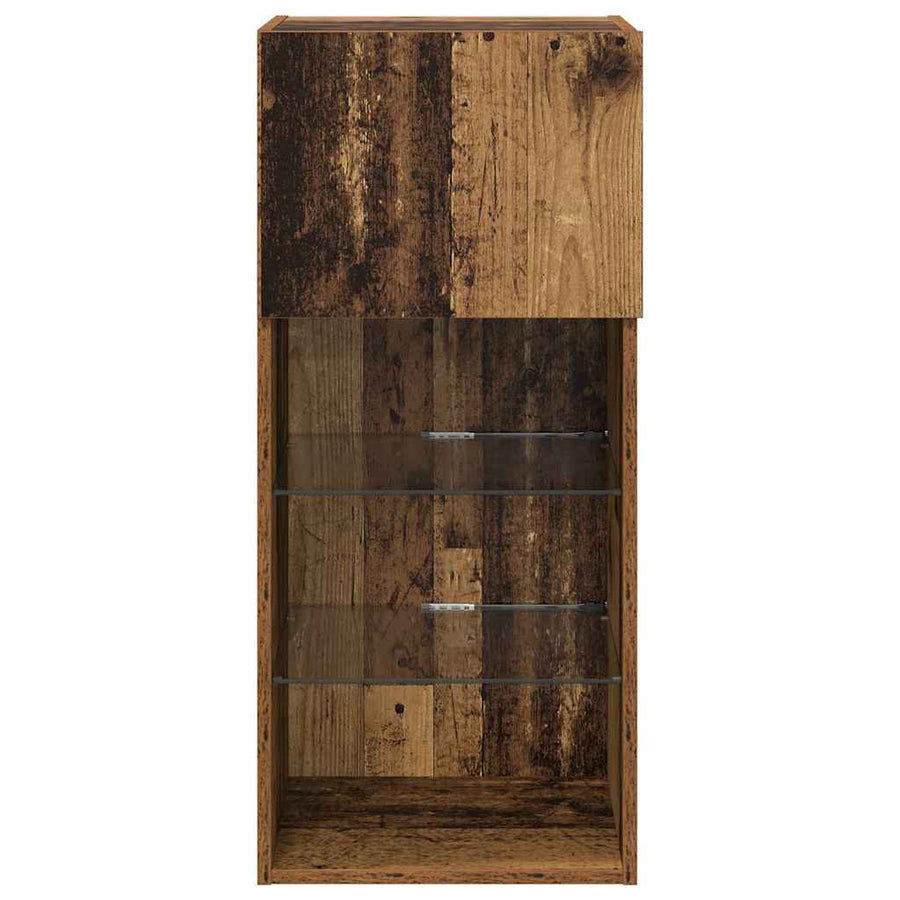 Wandgemonteerde TV Kast Oud Hout 40,5 x 30 x 90 cm Bewerkt hout