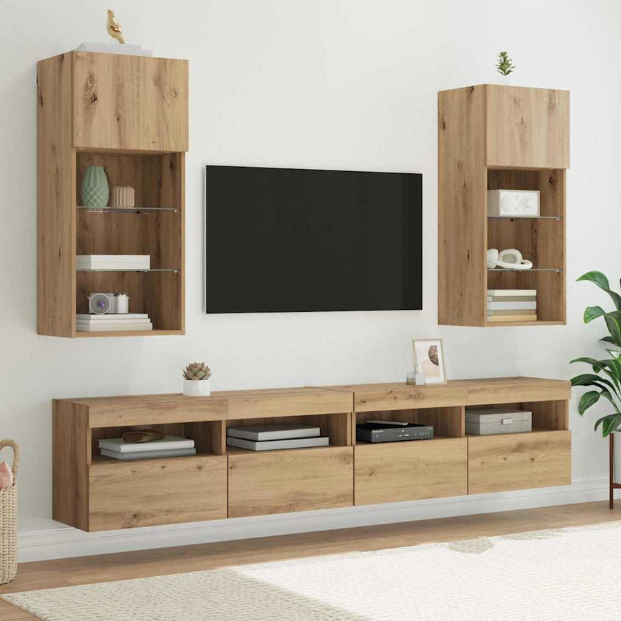 Wandgemonteerde TV Kast Artisan Eiken 40,5 x 30 x 90 cm
