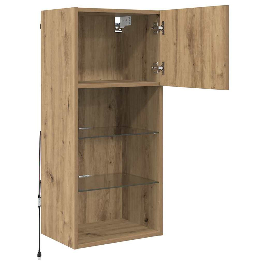 Wandgemonteerde TV Kast Artisan Eiken 40,5 x 30 x 90 cm