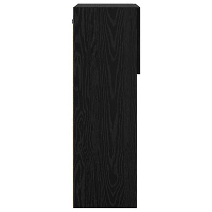Wandgemonteerde TV-kasten 2 pcs Zwart Eiken 40,5 x 30 x 90 cm