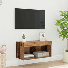 TV-kast Wandgemonteerd Oud Hout 60 x 30 x 30 cm Bewerkt hout