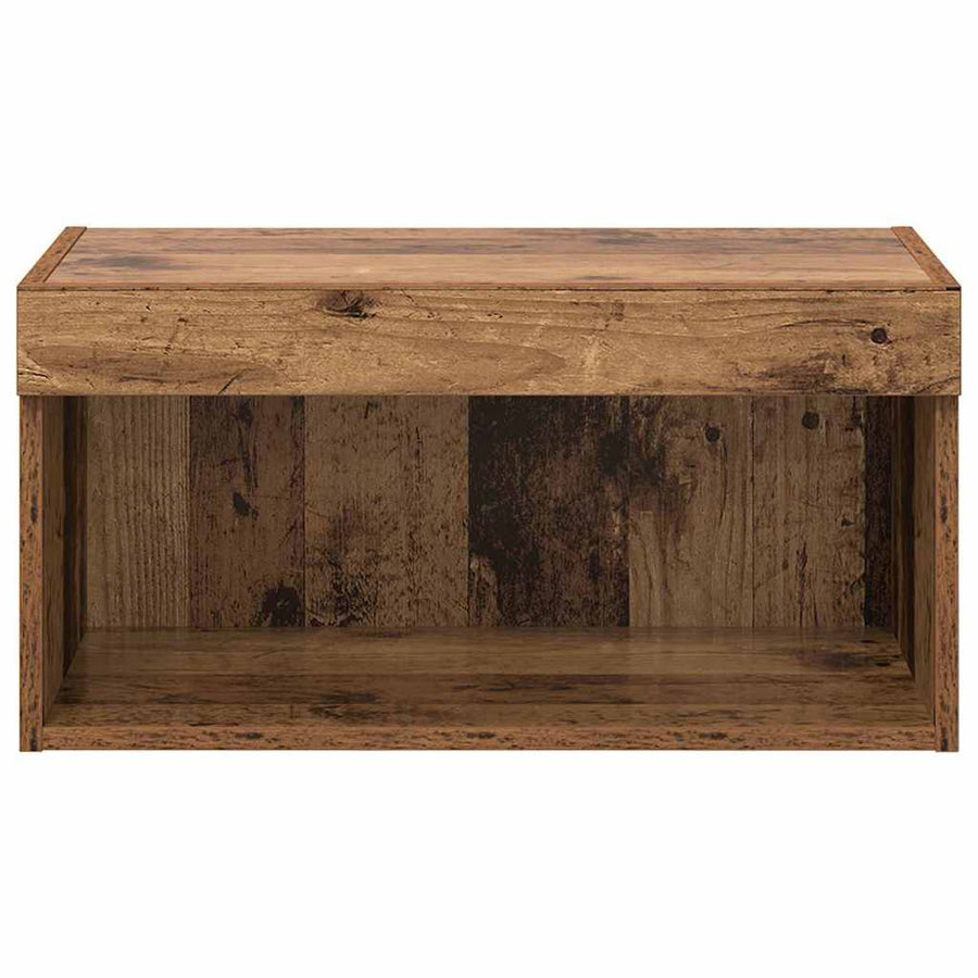TV-kast Wandgemonteerd Oud Hout 60 x 30 x 30 cm Bewerkt hout