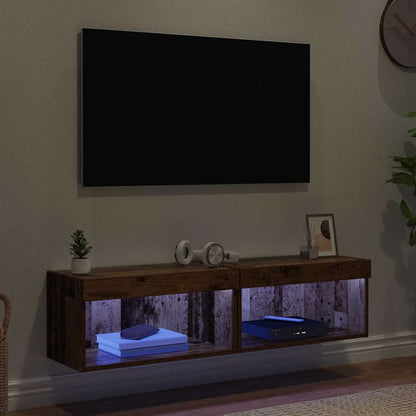 TV-kasten 2 pcs Oud Hout 60 x 30 x 30 cm Bewerkt hout