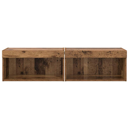 TV-kasten 2 pcs Oud Hout 60 x 30 x 30 cm Bewerkt hout