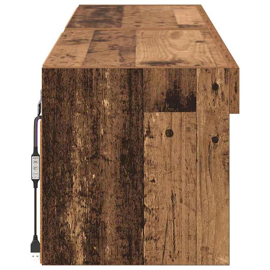 TV-kasten 2 pcs Oud Hout 60 x 30 x 30 cm Bewerkt hout