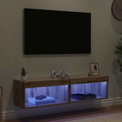 TV-kasten 2 pcs Artisan Eiken 60 x 30 x 30 cm Bewerkt hout