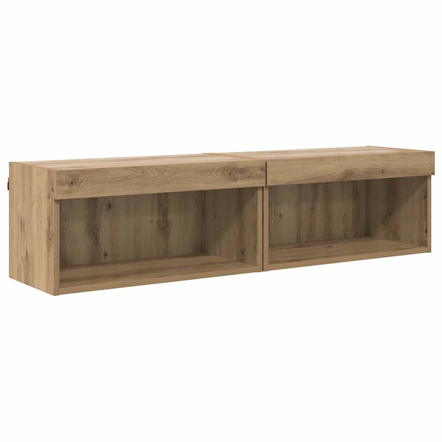TV-kasten 2 pcs Artisan Eiken 60 x 30 x 30 cm Bewerkt hout