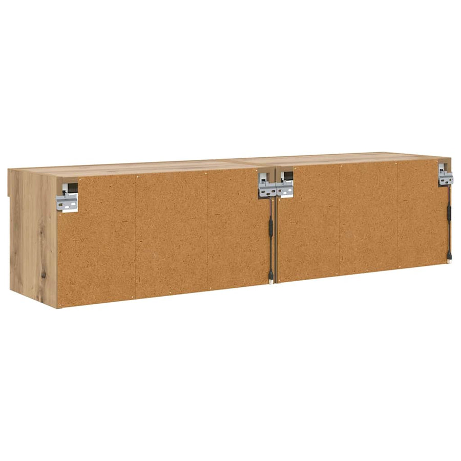 TV-kasten 2 pcs Artisan Eiken 60 x 30 x 30 cm Bewerkt hout