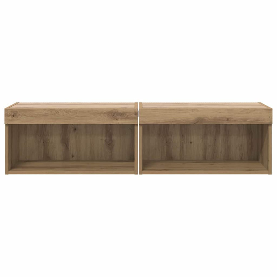 TV-kasten 2 pcs Artisan Eiken 60 x 30 x 30 cm Bewerkt hout