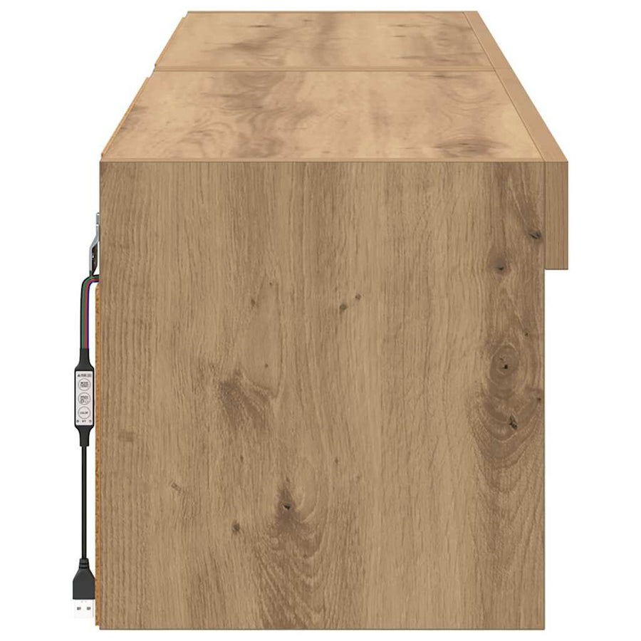 TV-kasten 2 pcs Artisan Eiken 60 x 30 x 30 cm Bewerkt hout
