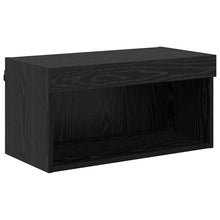 TV-kast Wandgemonteerd Zwart Eiken 60 x 30 x 30 cm Bewerkt hout