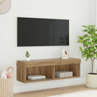 Tv-wandkast 100x30x30 cm bewerkt hout eikenkleurig