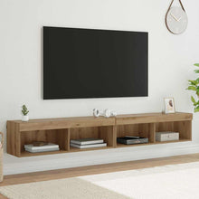 Tv Wandkasten Panama 2 Pcs Artisan Eiken 100 X 30 X 30 Cm artisanaal eikenkleurig