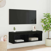 Tv-wandkast 100x30x30 cm zwart eiken bewerkt hout