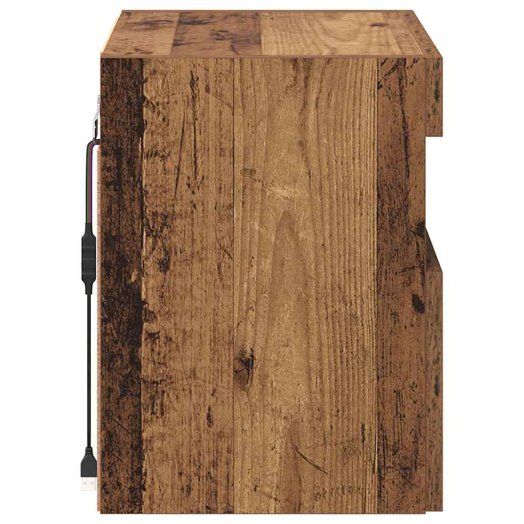 Tv Wandkast Oud Hout 40 X 30 X 40 Cm Bewerkt Hout