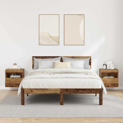 Tv Wandkasten 2 Pcs Oud Hout 40 X 30 X 40 Cm Bewerkt Hout