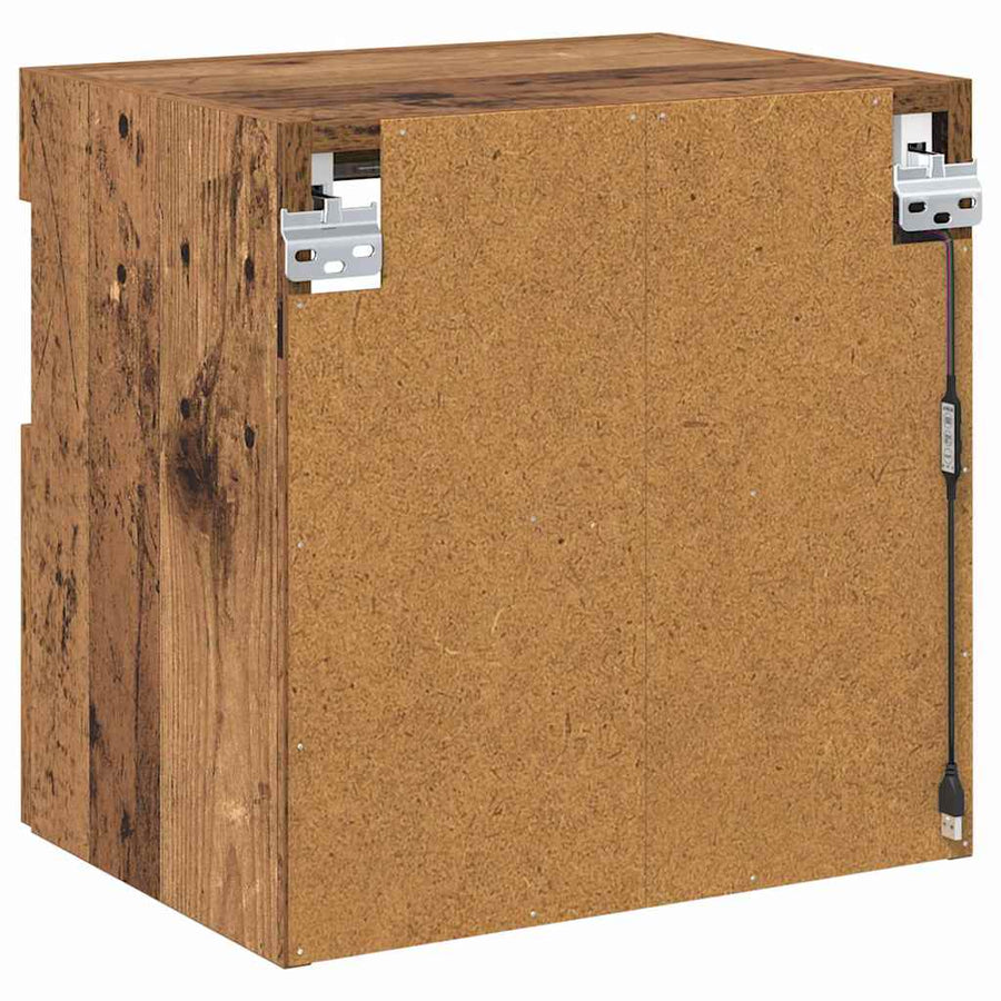 Tv Wandkasten 2 Pcs Oud Hout 40 X 30 X 40 Cm Bewerkt Hout
