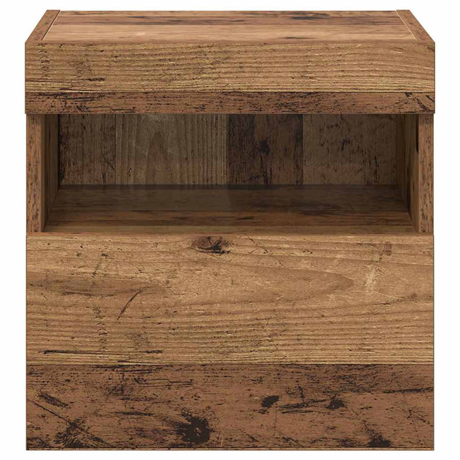 Tv Wandkasten 2 Pcs Oud Hout 40 X 30 X 40 Cm Bewerkt Hout