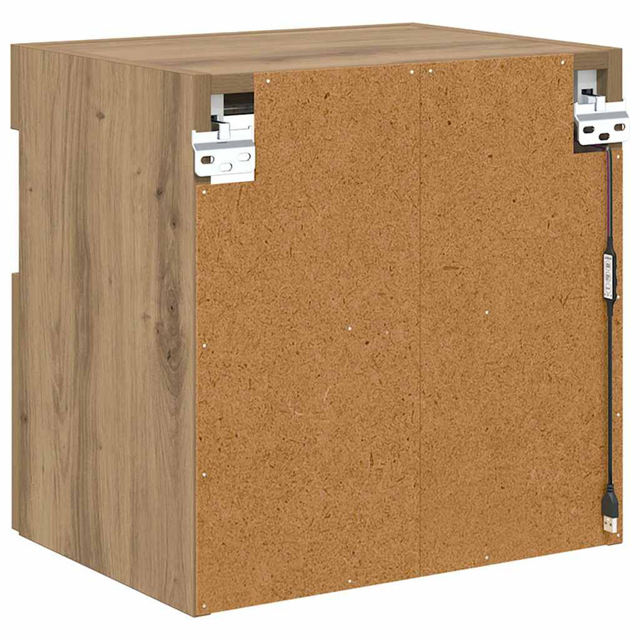 Tv Wandkast Artisan Eiken 40 X 30 X 40 Cm Bewerkt Hout