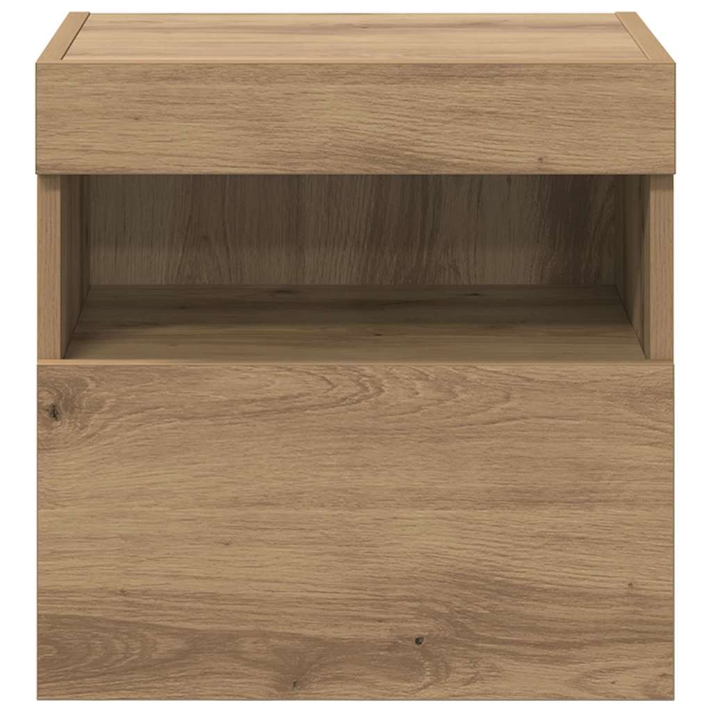 Tv Wandkast Artisan Eiken 40 X 30 X 40 Cm Bewerkt Hout