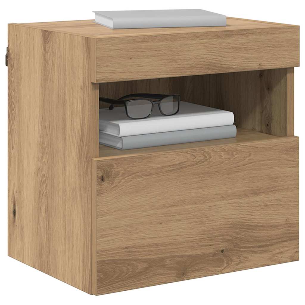Tv Wandkast Artisan Eiken 40 X 30 X 40 Cm Bewerkt Hout