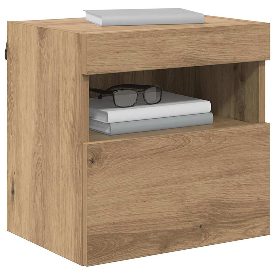 Tv Wandkast Artisan Eiken 40 X 30 X 40 Cm Bewerkt Hout