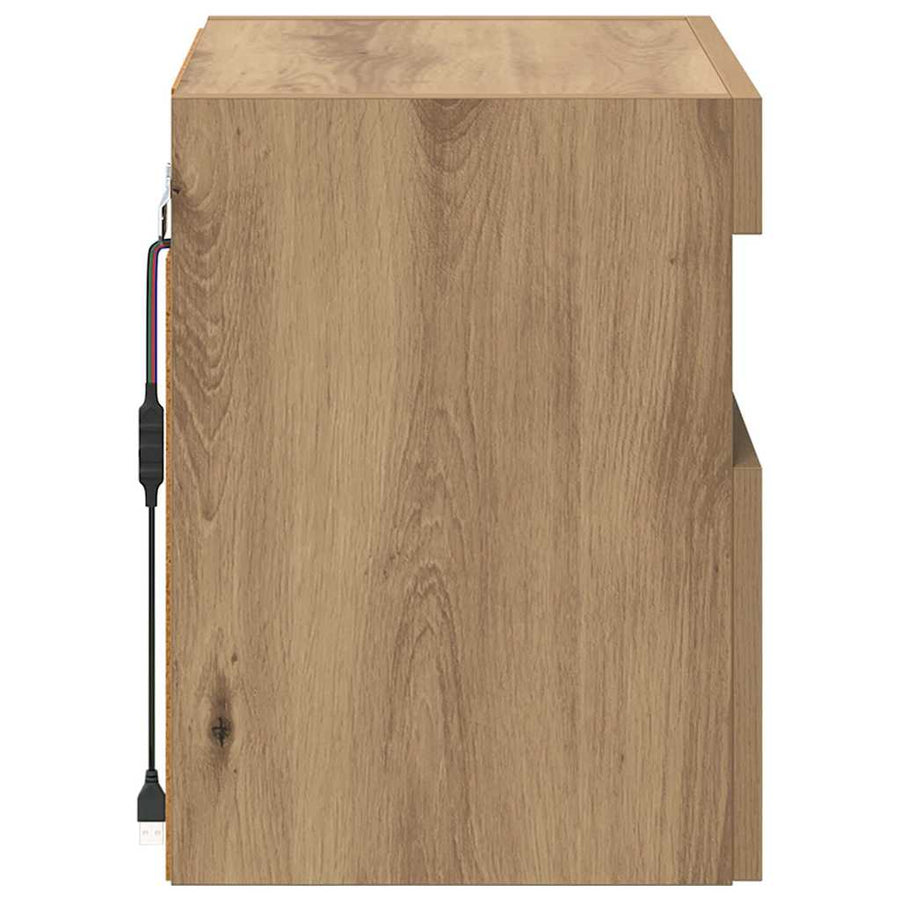 Tv Wandkast Artisan Eiken 40 X 30 X 40 Cm Bewerkt Hout