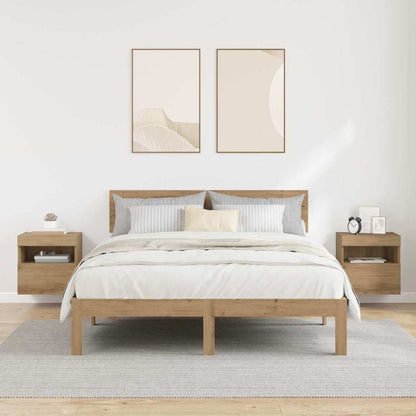 Tv Wandkasten 2 Pcs Artisan Eiken 40 X 30 X 40 Cm Bewerkt Hout