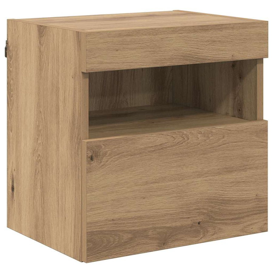 Tv Wandkasten 2 Pcs Artisan Eiken 40 X 30 X 40 Cm Bewerkt Hout