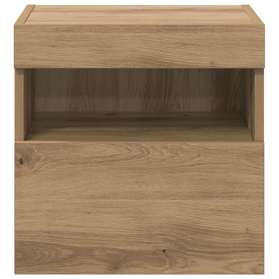 Tv Wandkasten 2 Pcs Artisan Eiken 40 X 30 X 40 Cm Bewerkt Hout