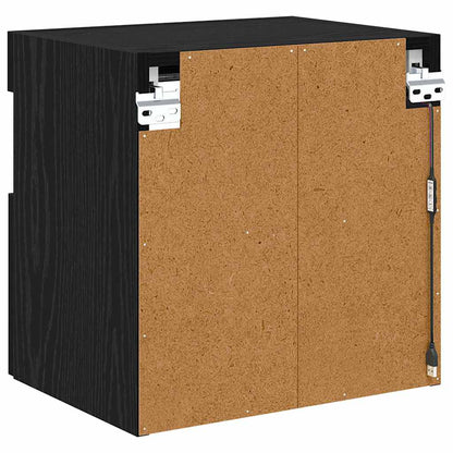 Tv Wandkasten 2 Pcs Zwart Eiken 40 X 30 X 40 Cm Bewerkt Hout