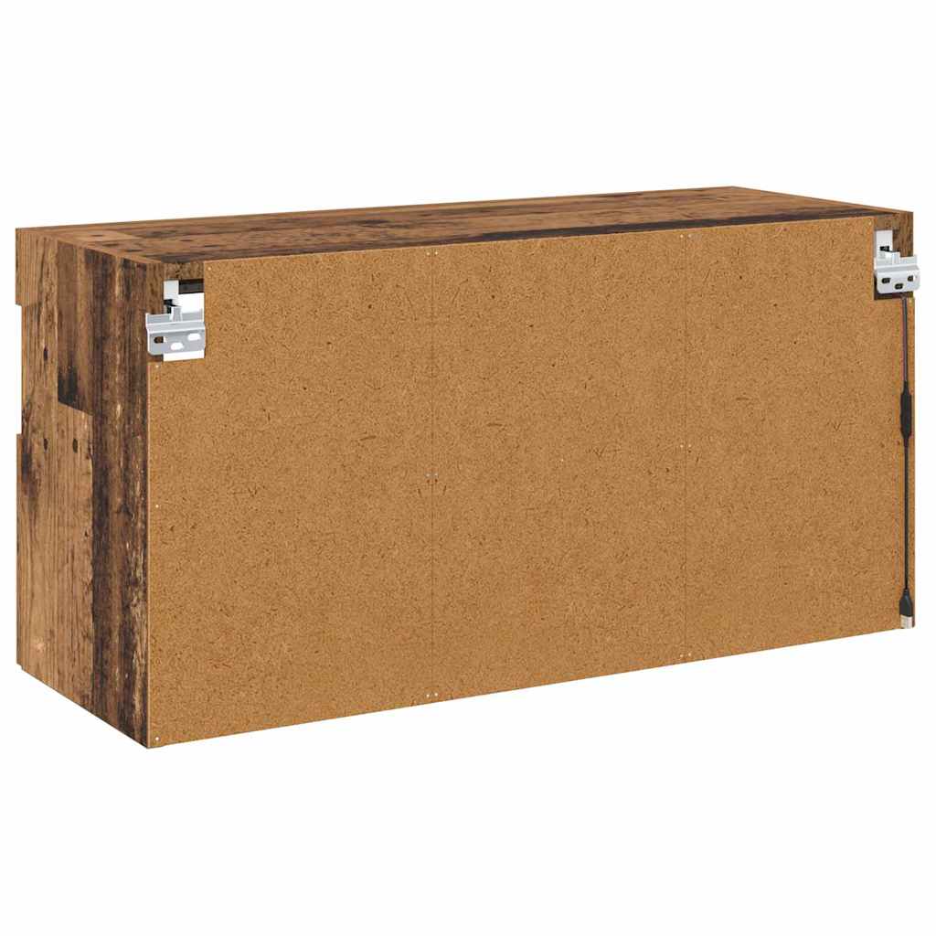 Tv Wandkast Oud Hout 80 X 30 X 40 Cm Bewerkt Hout