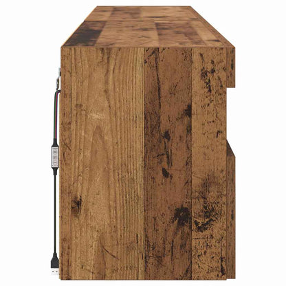 Tv Wandkasten 2 Pcs Oud Hout 80 X 30 X 40 Cm Bewerkt Hout